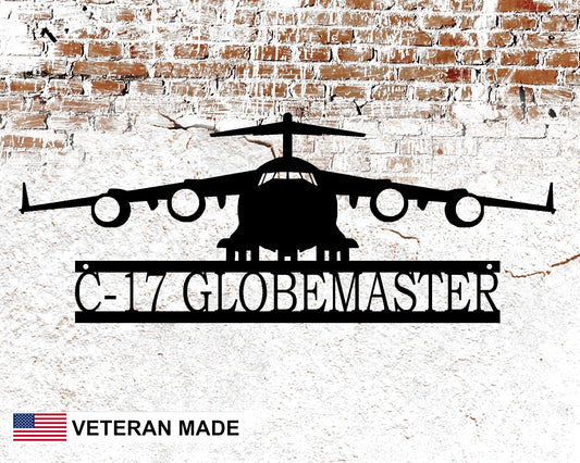 C-17 Globemaster Personalized Metal Sign