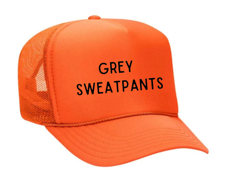 Grey Sweatpants Trucker Hat