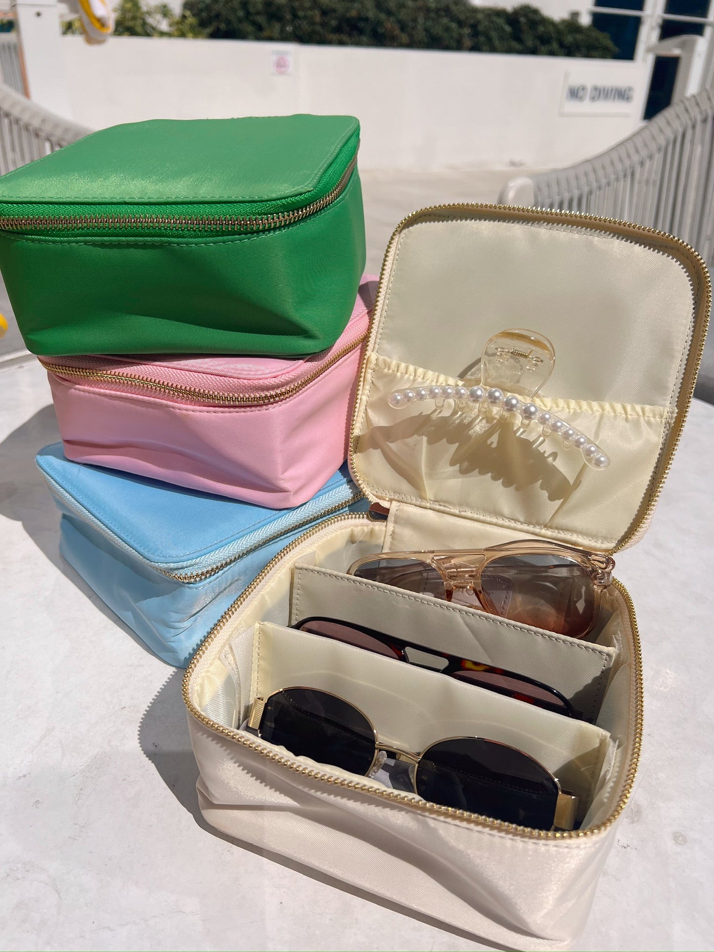 Sunglass / Jewelry Case - Embroidered