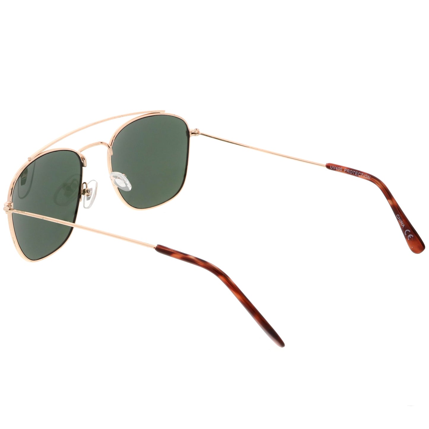 Retro Dapper Full Metal Square Crossbar Sunglasses C356