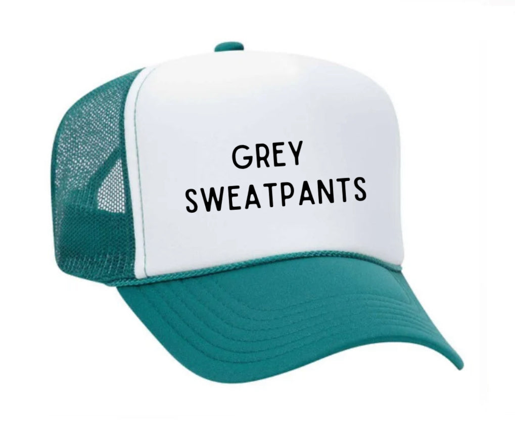 Grey Sweatpants Trucker Hat