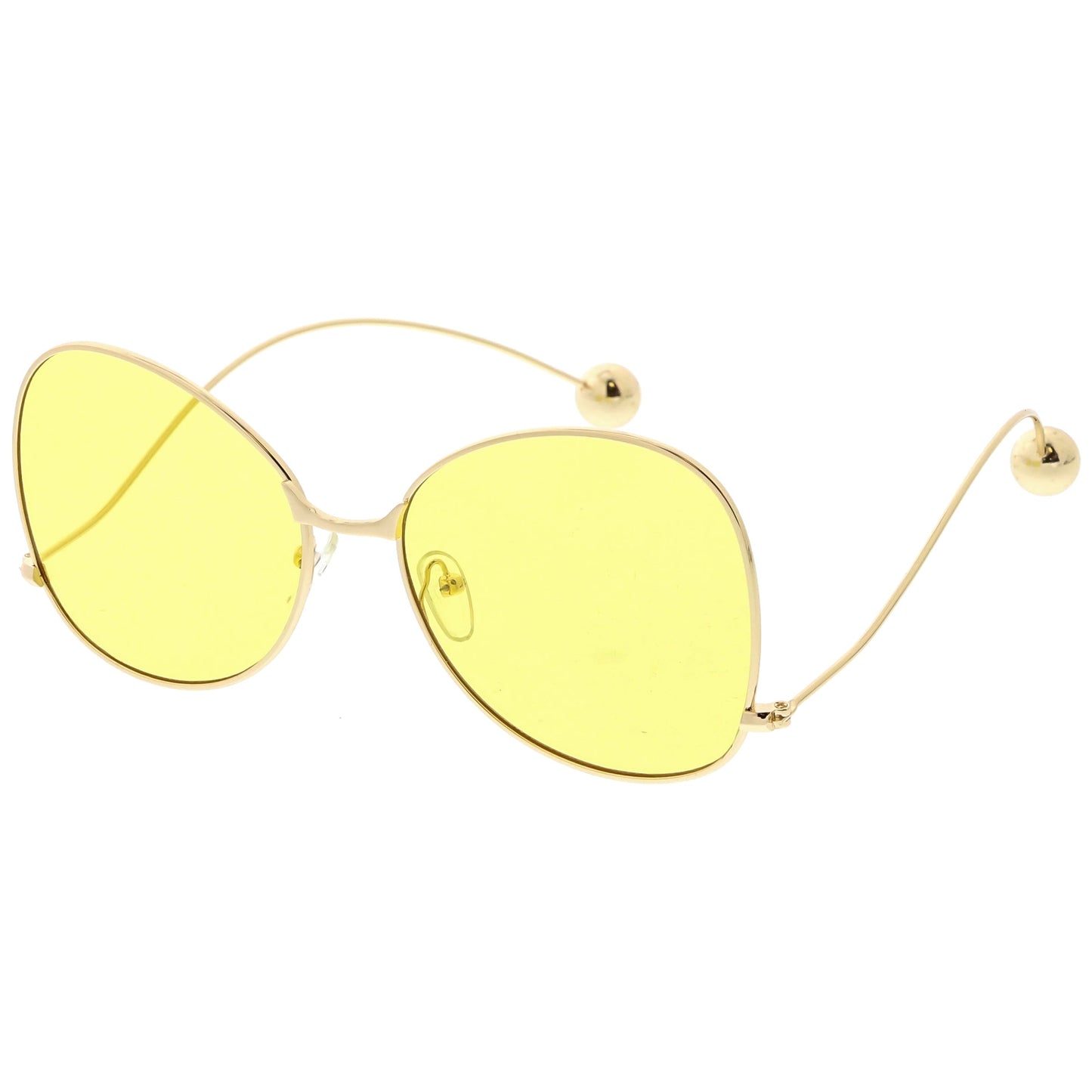 Women's Retro Oversize Butterfly Shape Color Tone Lens Sunglasses C443