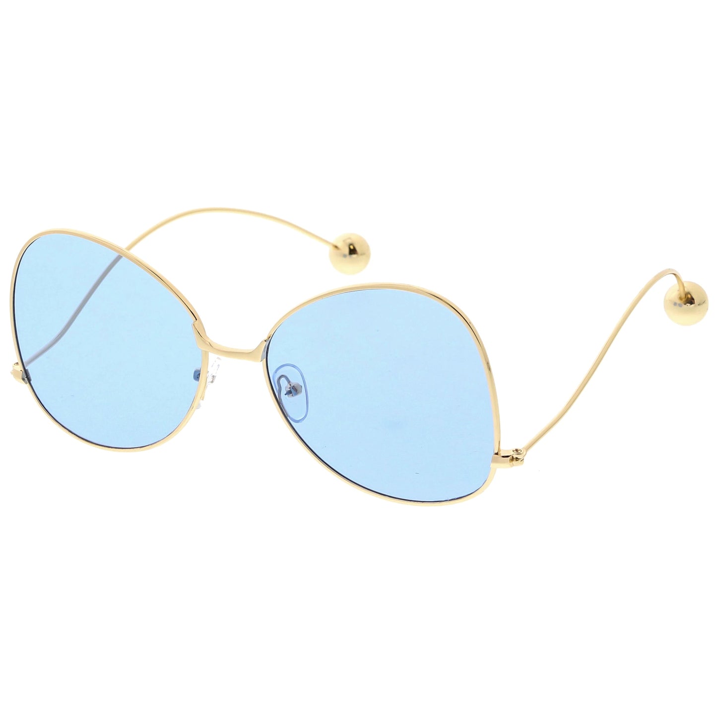 Women's Retro Oversize Butterfly Shape Color Tone Lens Sunglasses C443