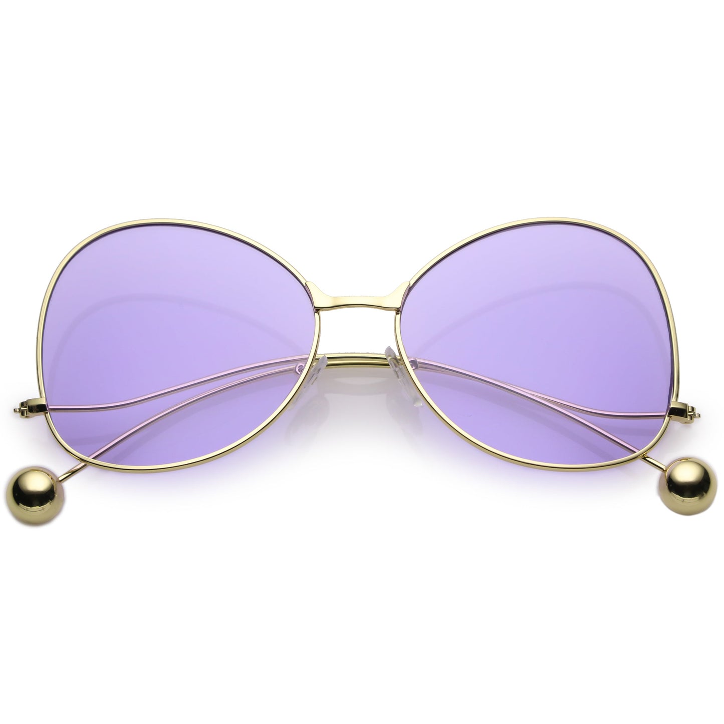 Women's Retro Oversize Butterfly Shape Color Tone Lens Sunglasses C443