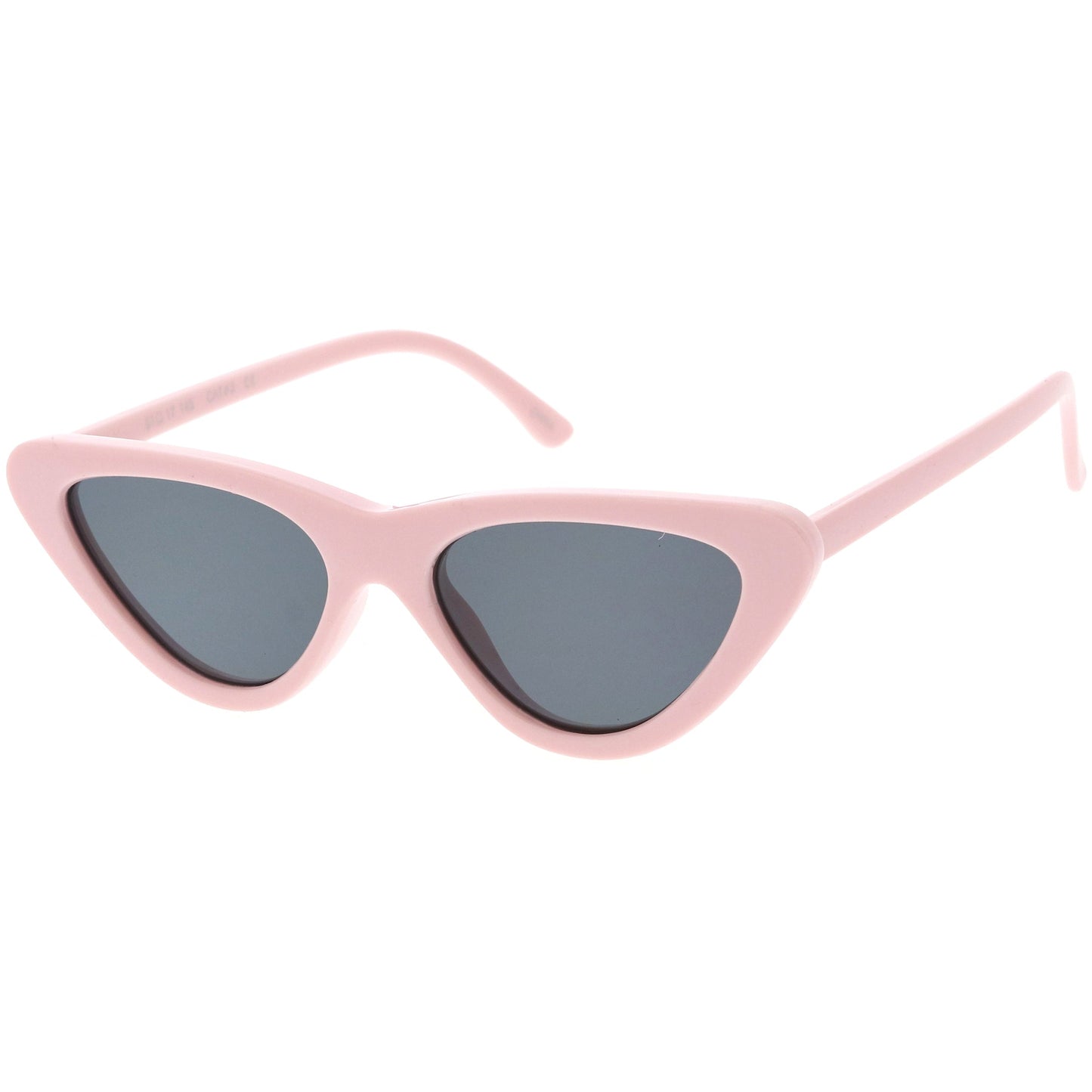 Small Retro Slim Flat Lens Cat Eye Sunglasses - C520