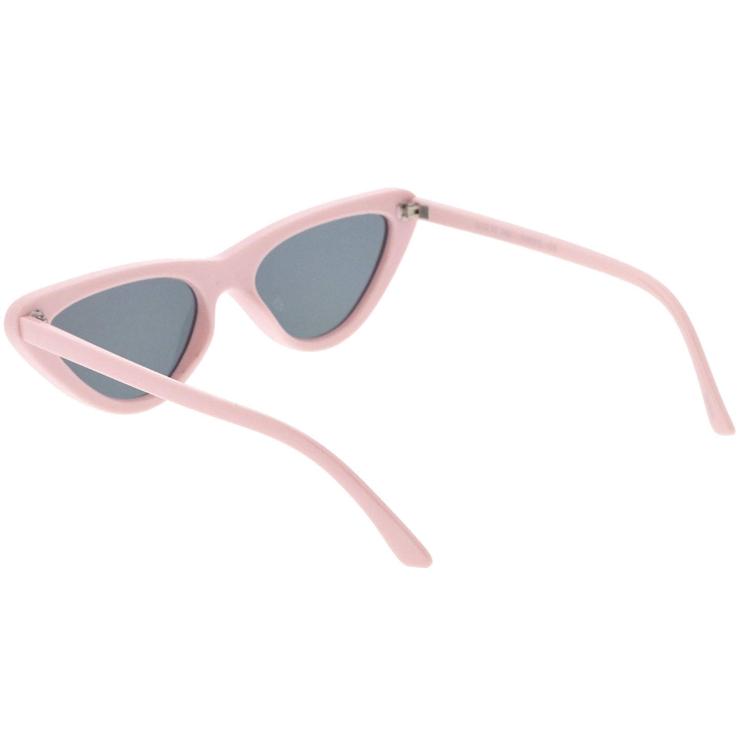 Small Retro Slim Flat Lens Cat Eye Sunglasses - C520