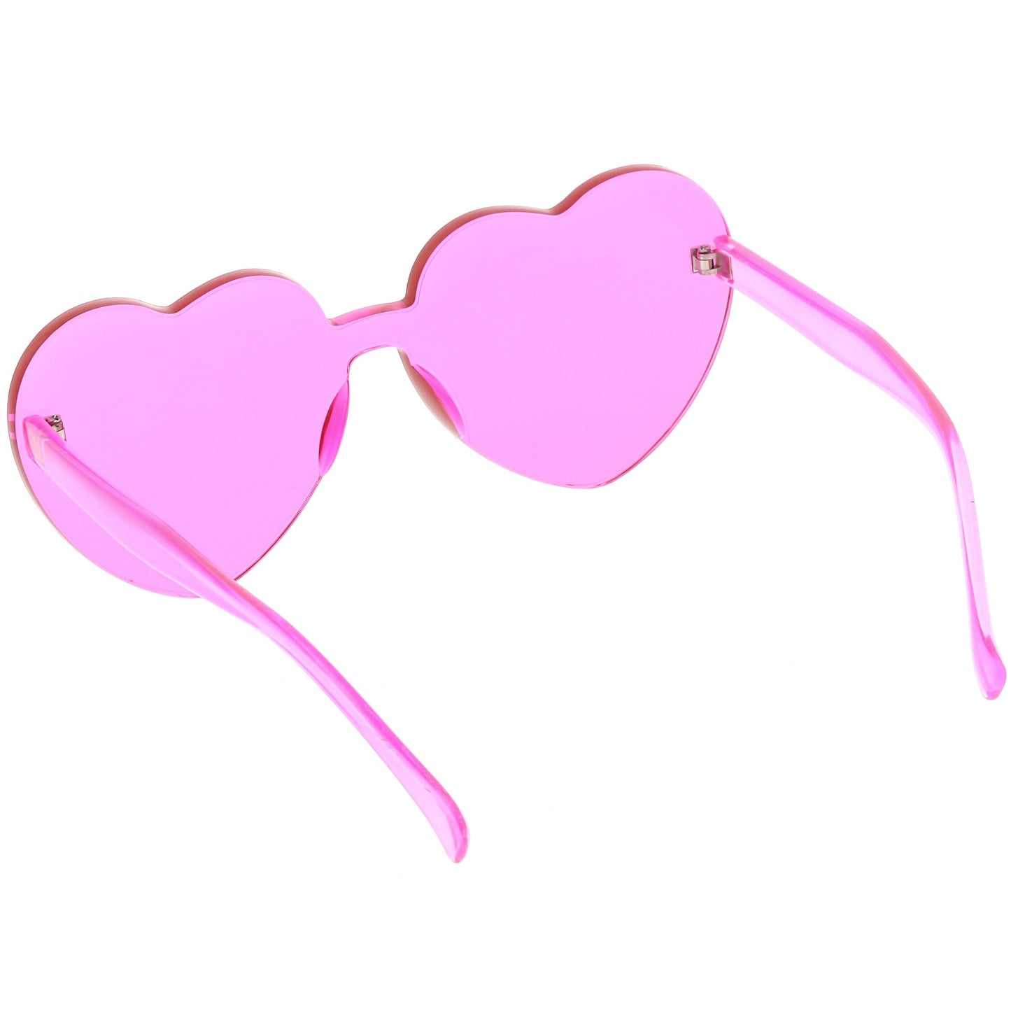 Women's Heart Shape Color Tone Monoblock Sunglasses C578