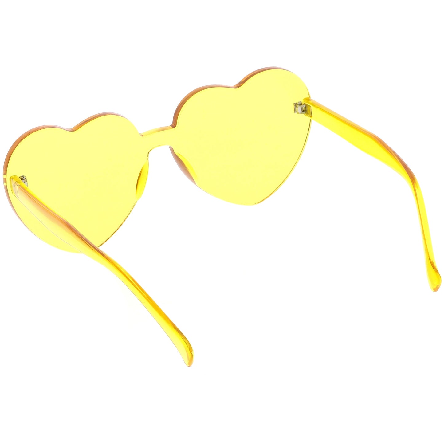 Women's Heart Shape Color Tone Monoblock Sunglasses C578