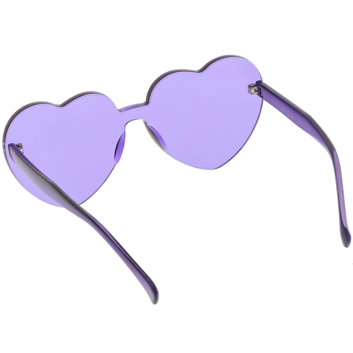 Women's Heart Shape Color Tone Monoblock Sunglasses C578