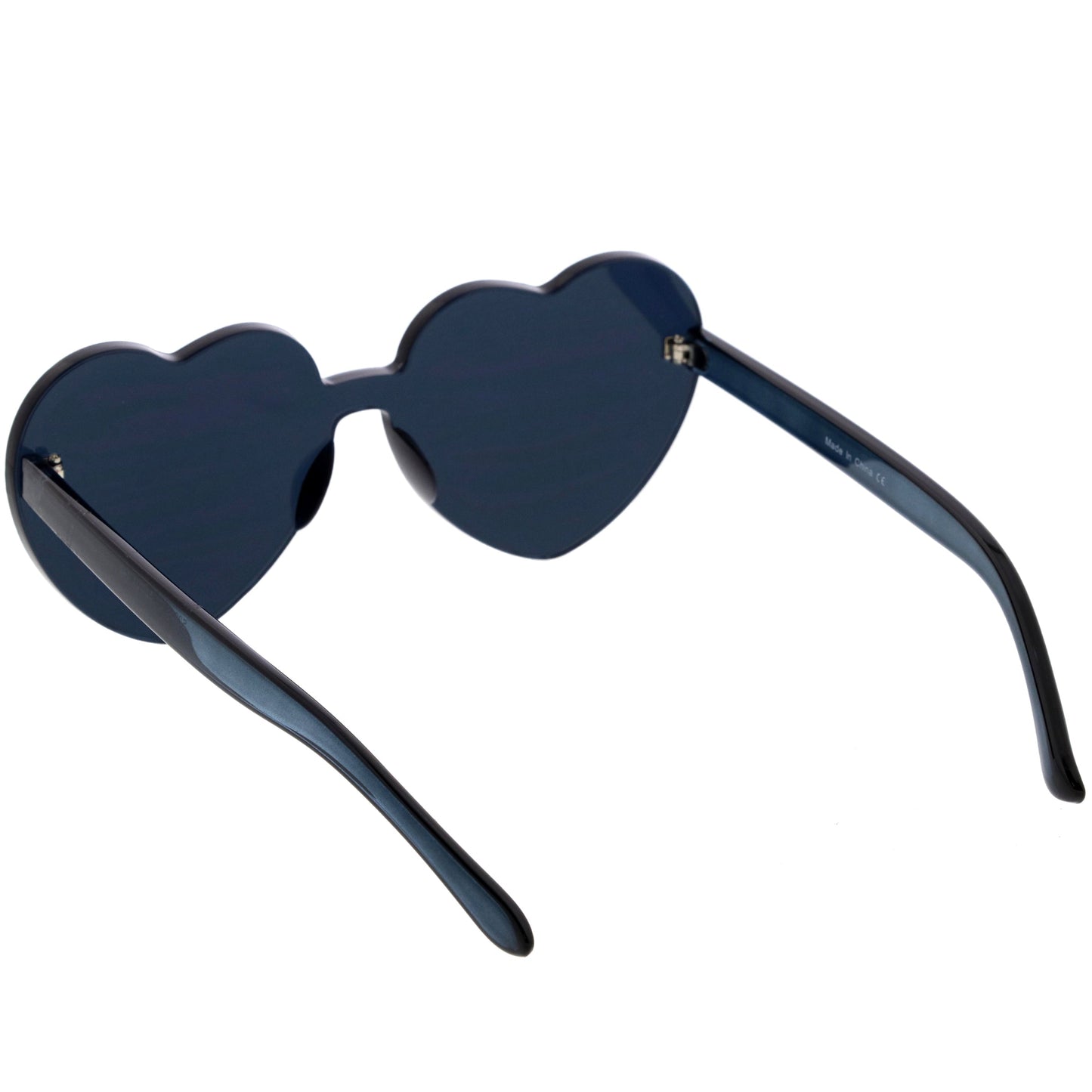 Women's Heart Shape Color Tone Monoblock Sunglasses C578