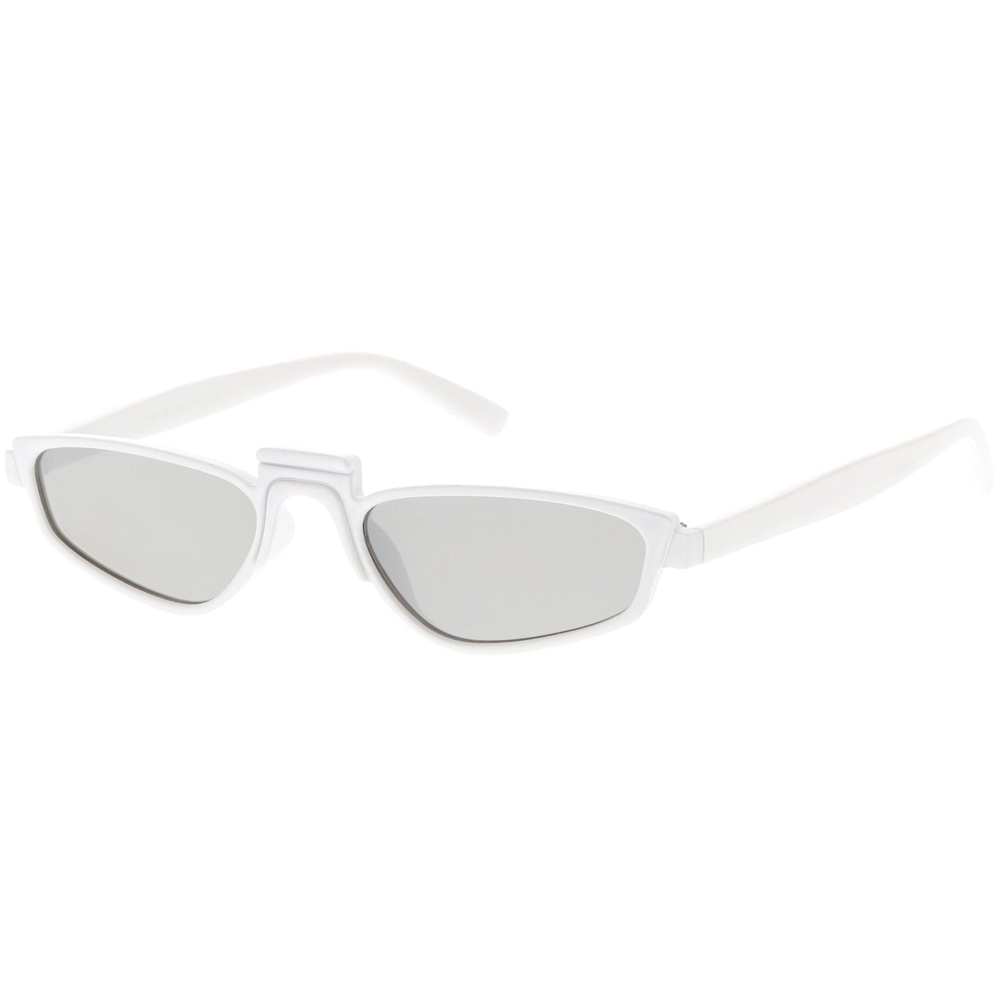 Women's Retro Modern Low Bridge Mirrored Lens Cat Eye Sunglasses C670