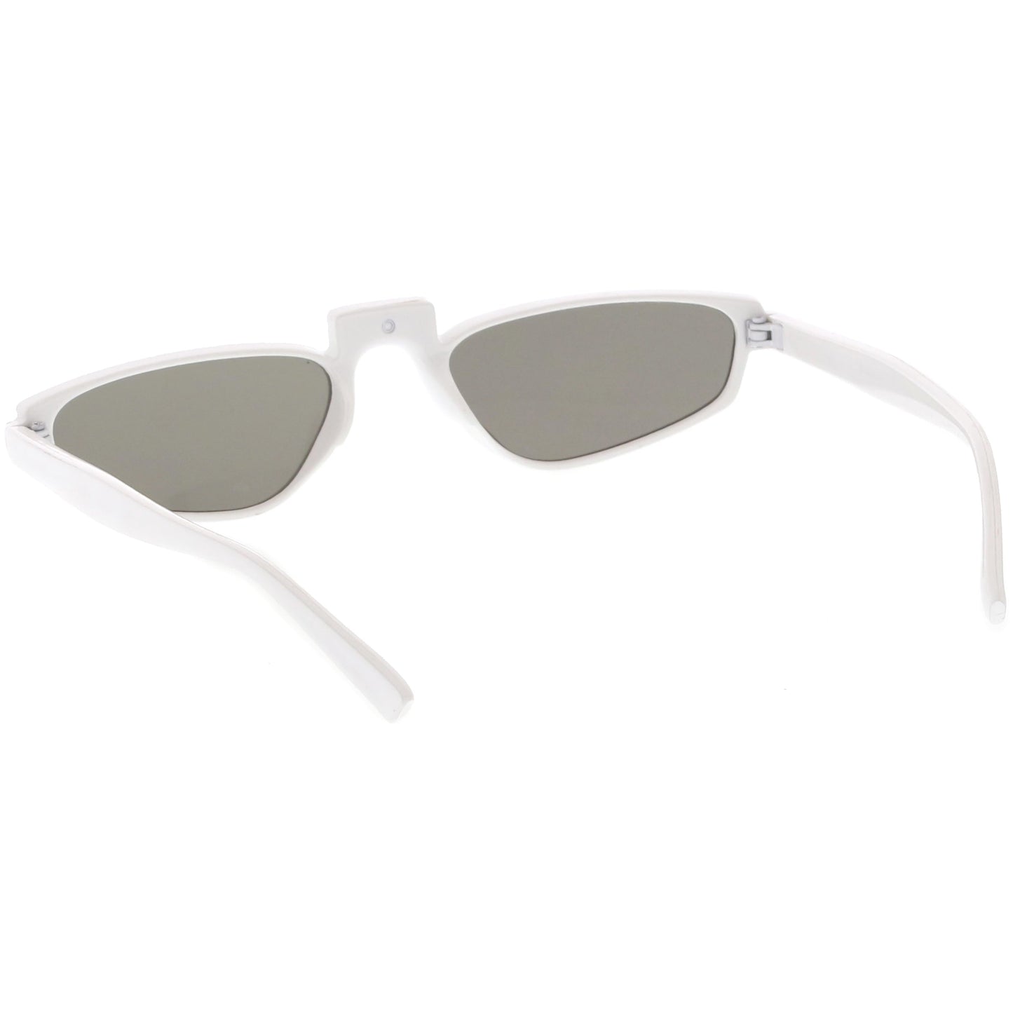 Women's Retro Modern Low Bridge Mirrored Lens Cat Eye Sunglasses C670