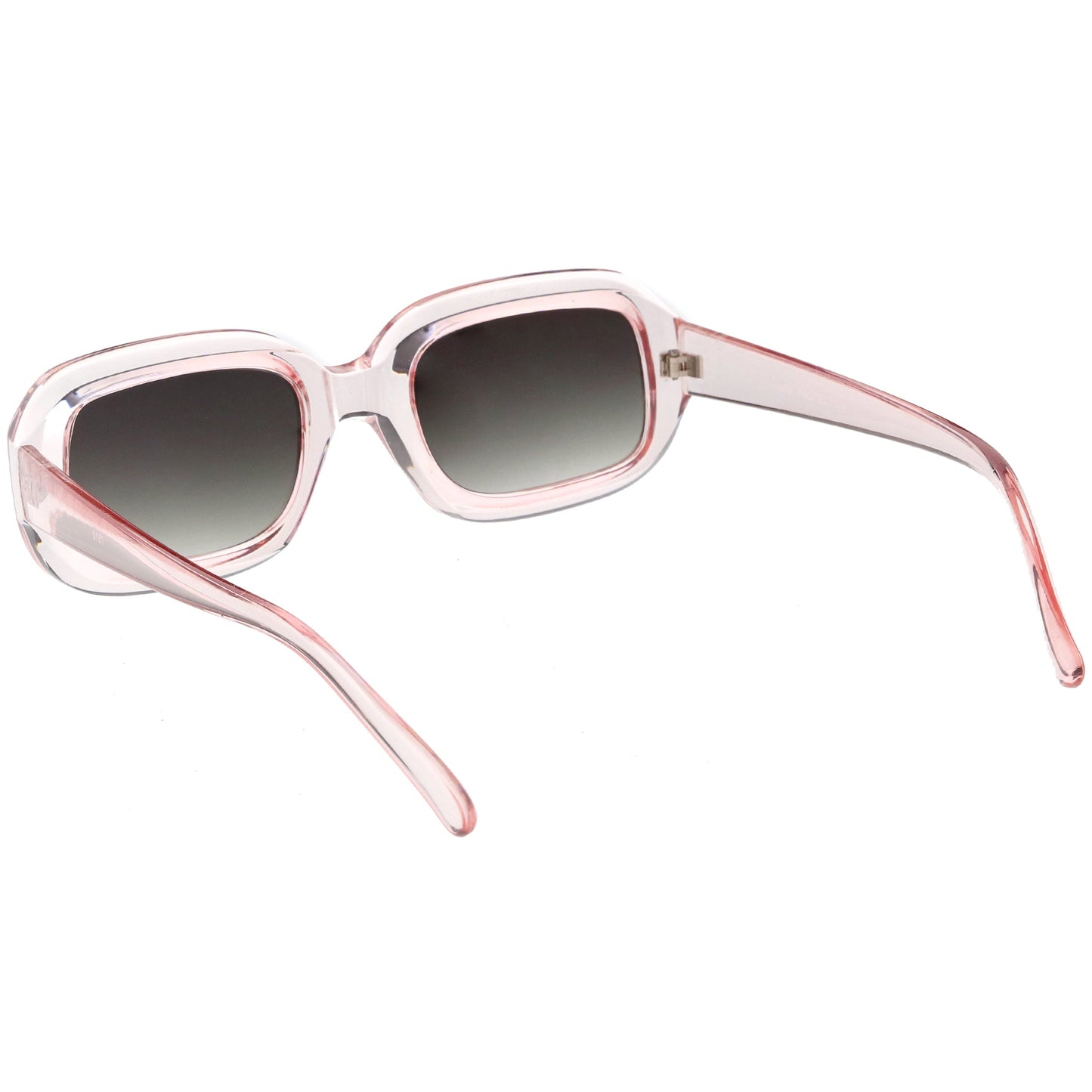 Artistic Retro Modern Deep Rectangle Block Flat Lens Sunglasses C673