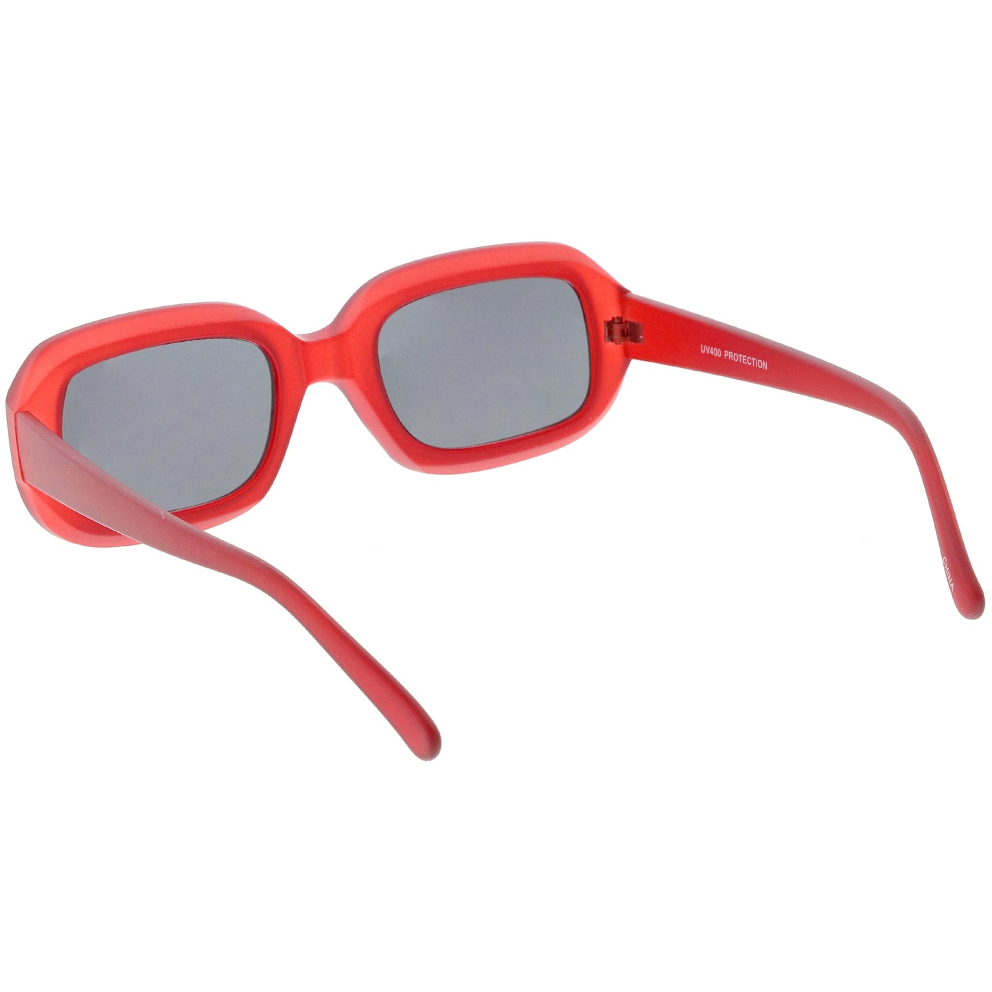 Artistic Retro Modern Deep Rectangle Block Flat Lens Sunglasses C673