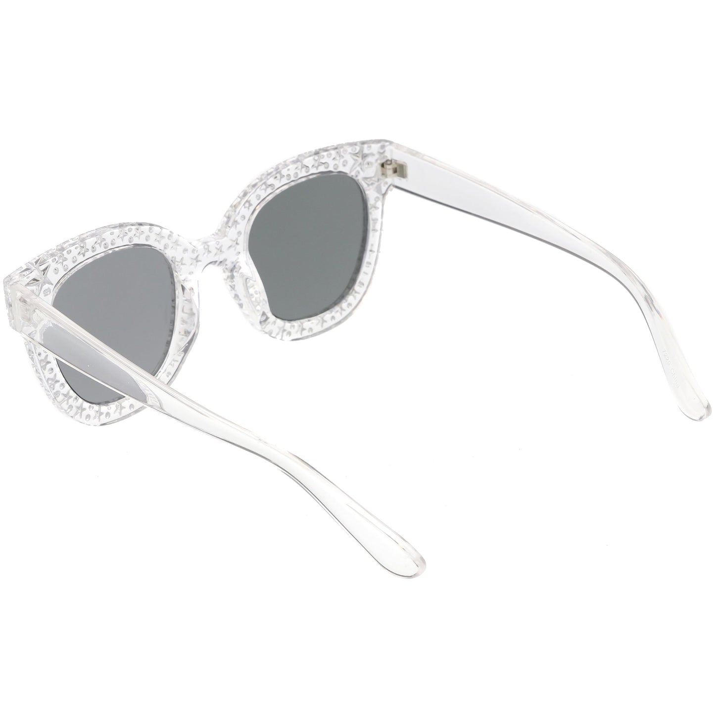 Oversize Novelty Star Embellished Horned Rim Sunglasses C683