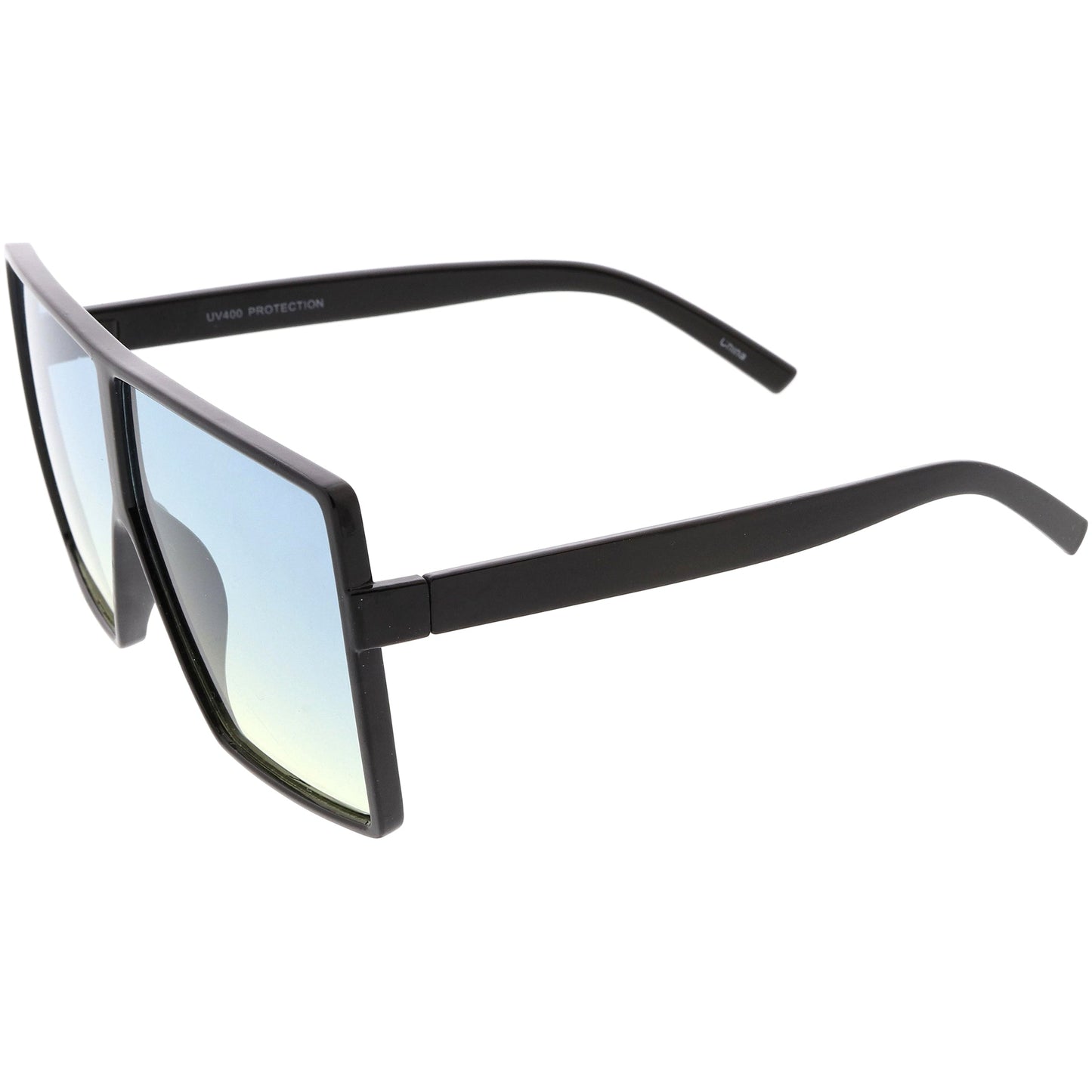 Oversize Retro Modern Flat Lens Flat Top Translucent Sunglasses C730