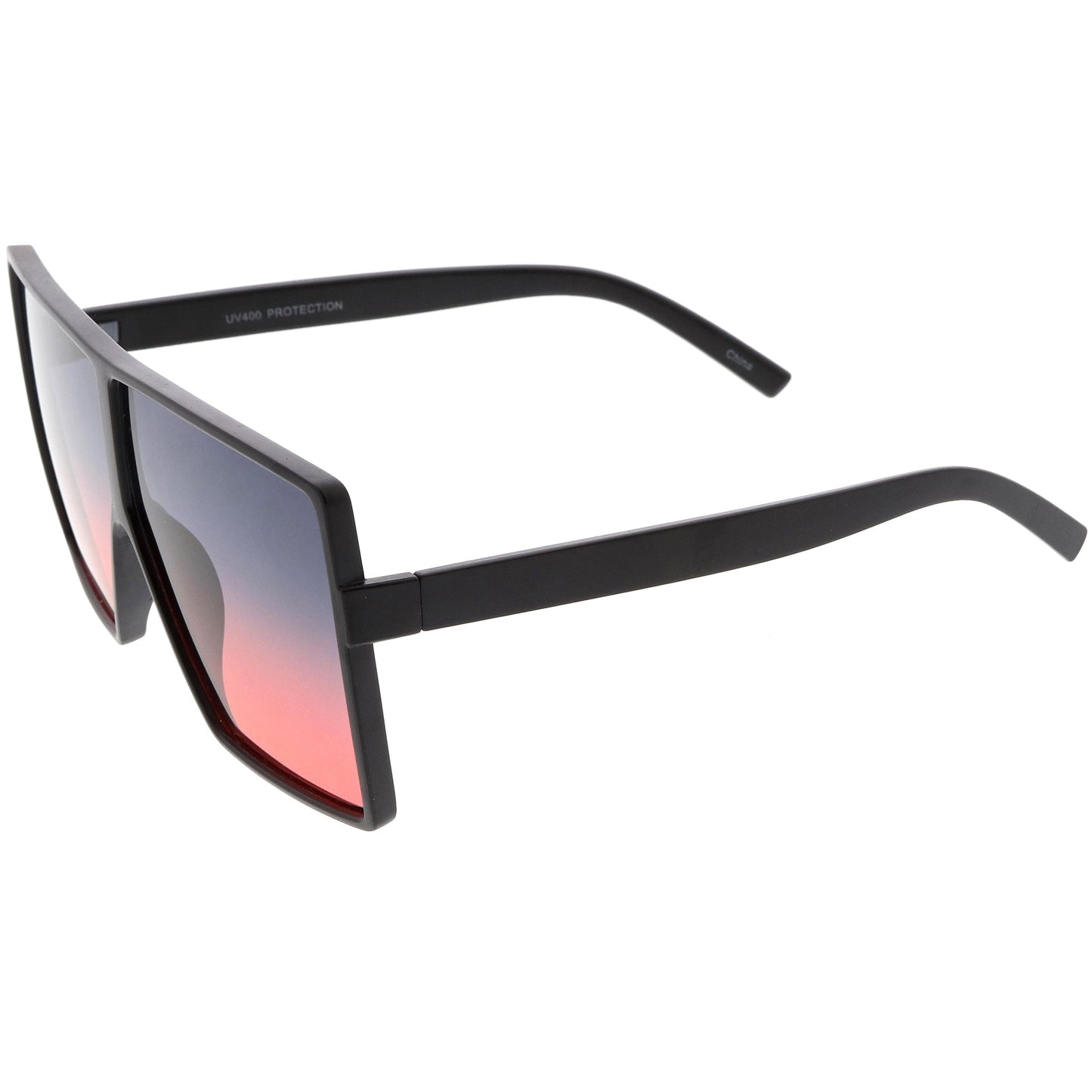 Oversize Retro Modern Flat Lens Flat Top Translucent Sunglasses C730