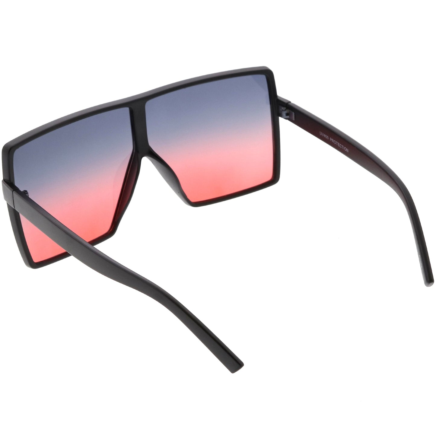 Oversize Retro Modern Flat Lens Flat Top Translucent Sunglasses C730