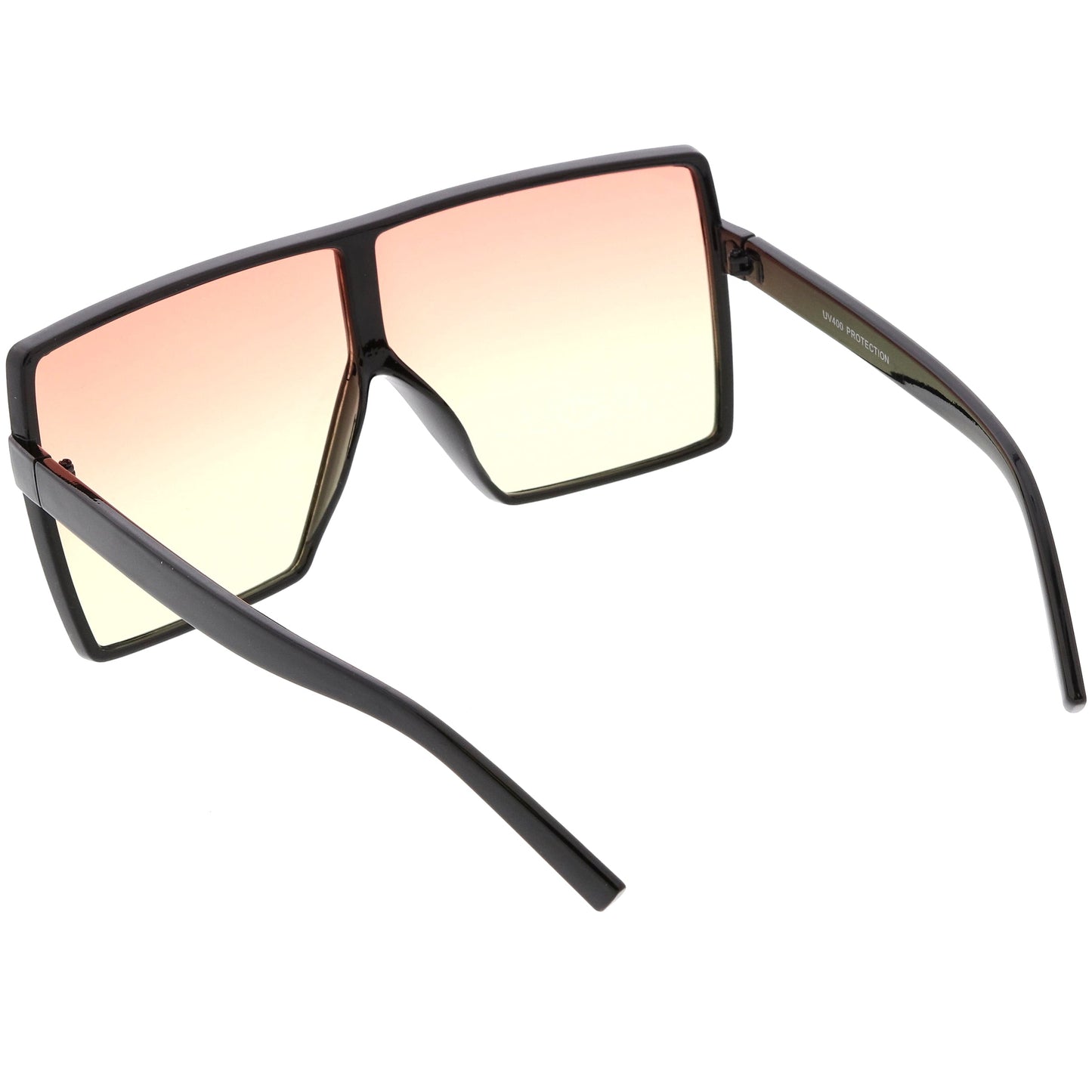 Oversize Retro Modern Flat Lens Flat Top Translucent Sunglasses C730