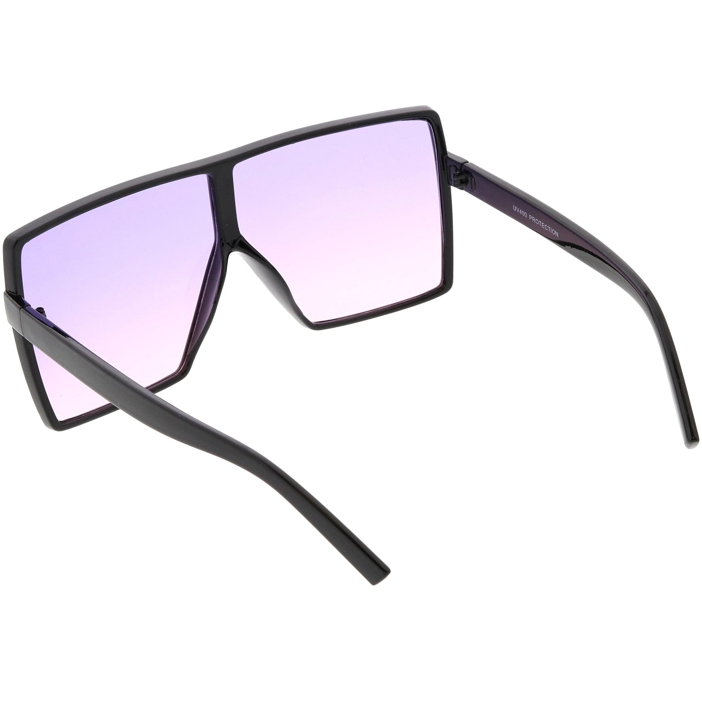 Oversize Retro Modern Flat Lens Flat Top Translucent Sunglasses C730