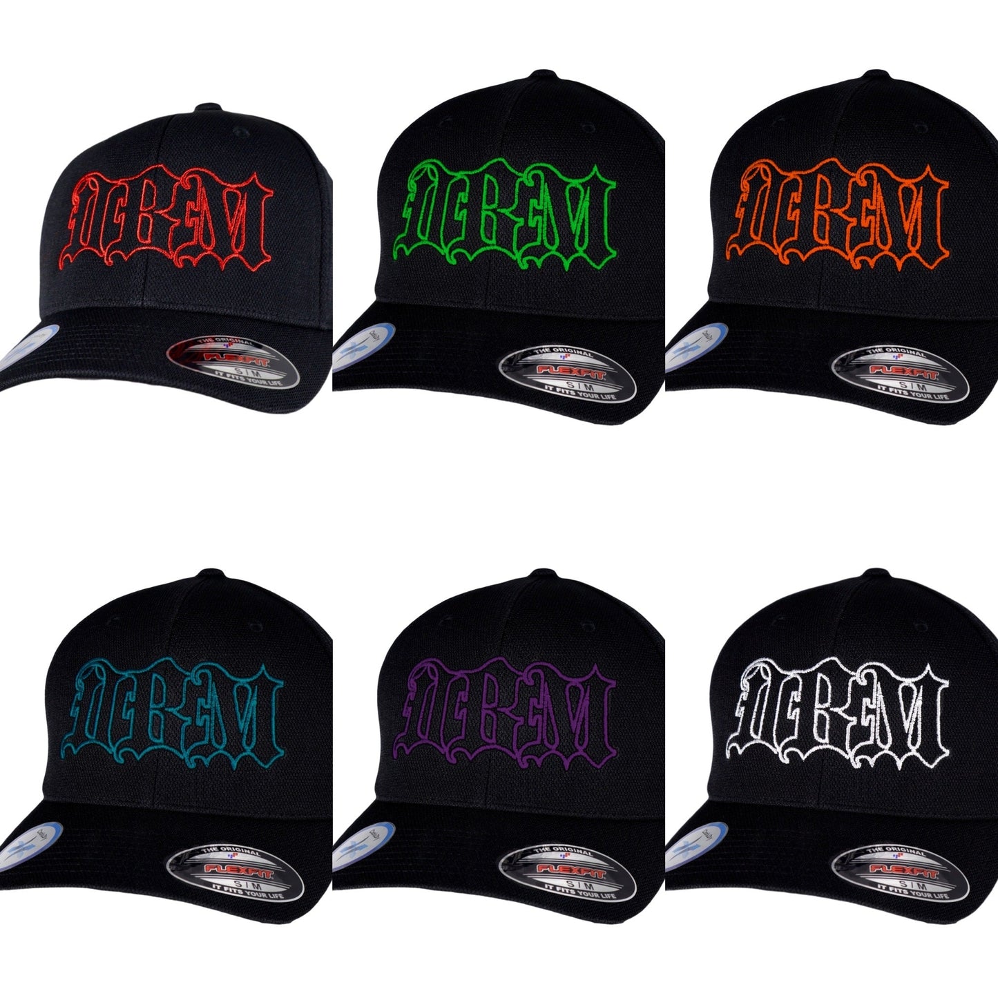 LAST CHANCE! Pick Your Thread Color Flexfit "Never Fade" Big DBM Outline Cap