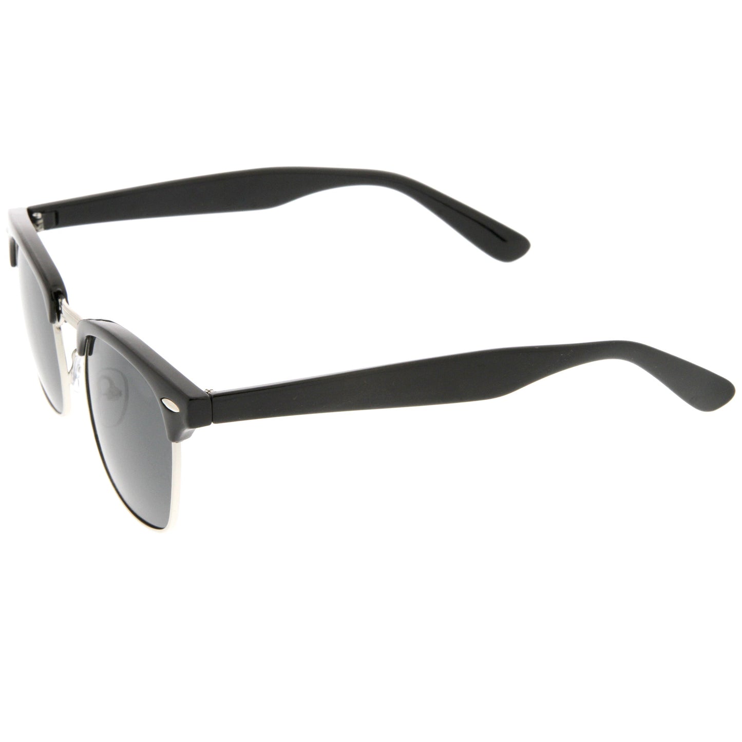 Polarized Horn Rimmed Semi Rimless Sunglasses Square Lens C773