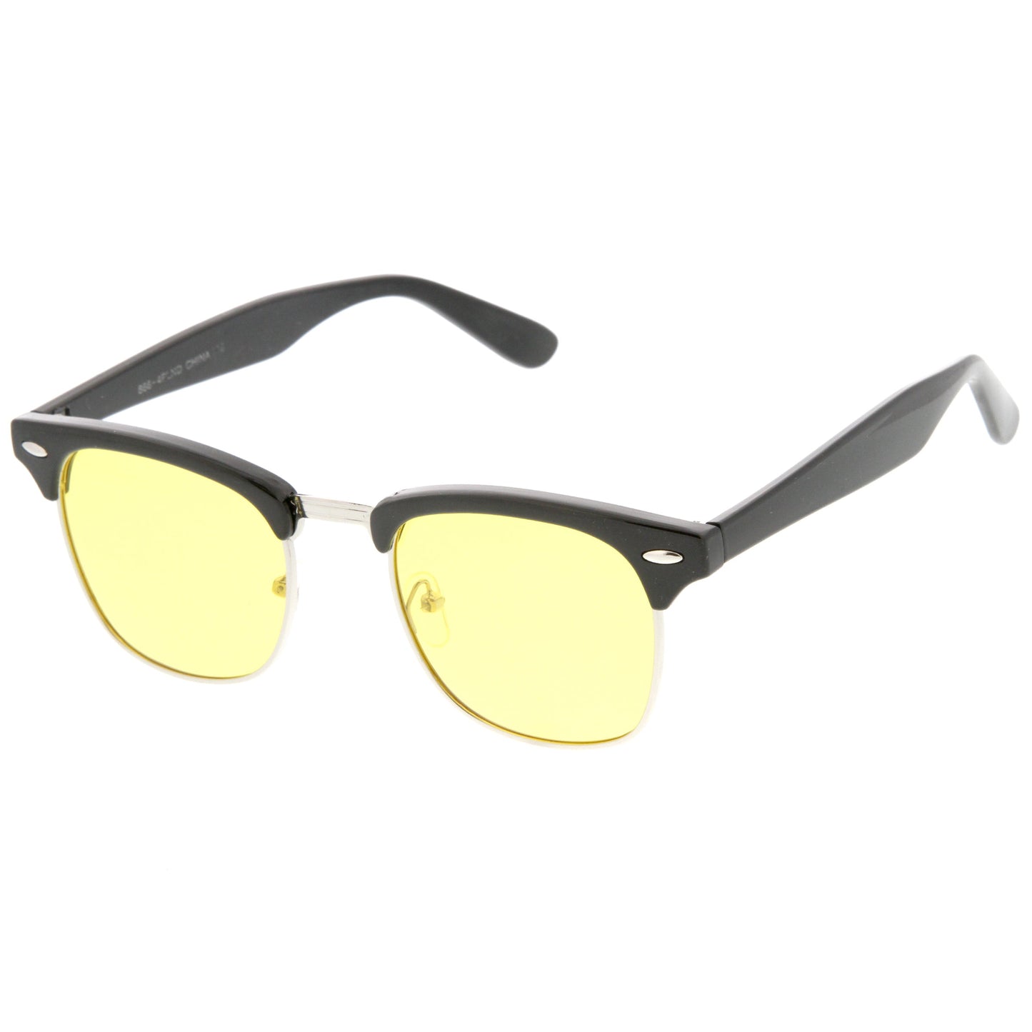 Polarized Horn Rimmed Semi Rimless Sunglasses Square Lens C773