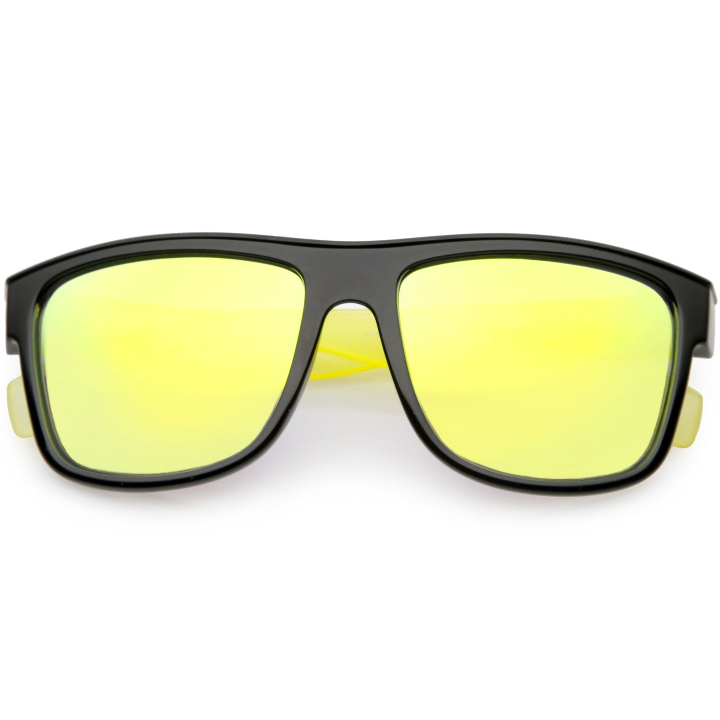 Radical Retro Skater Horned Rim Flash Mirrored Sunglasses C787