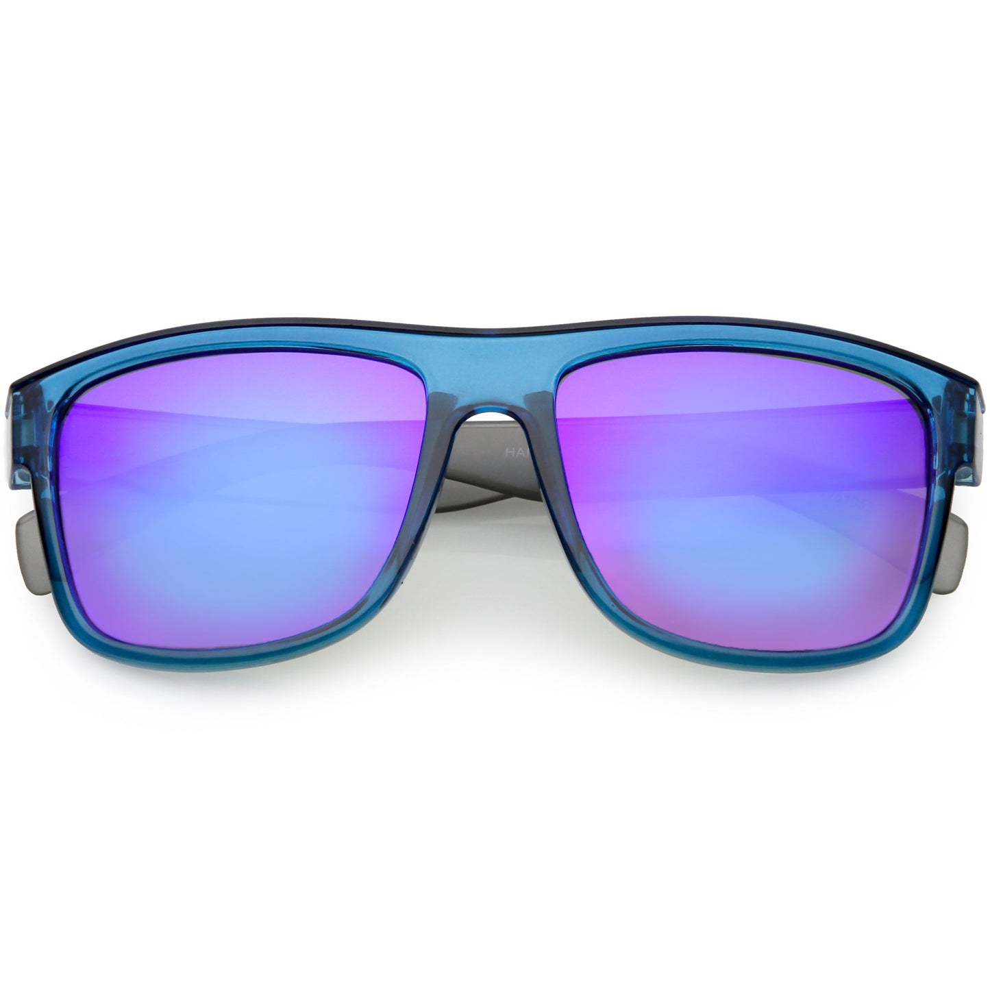 Radical Retro Skater Horned Rim Flash Mirrored Sunglasses C787