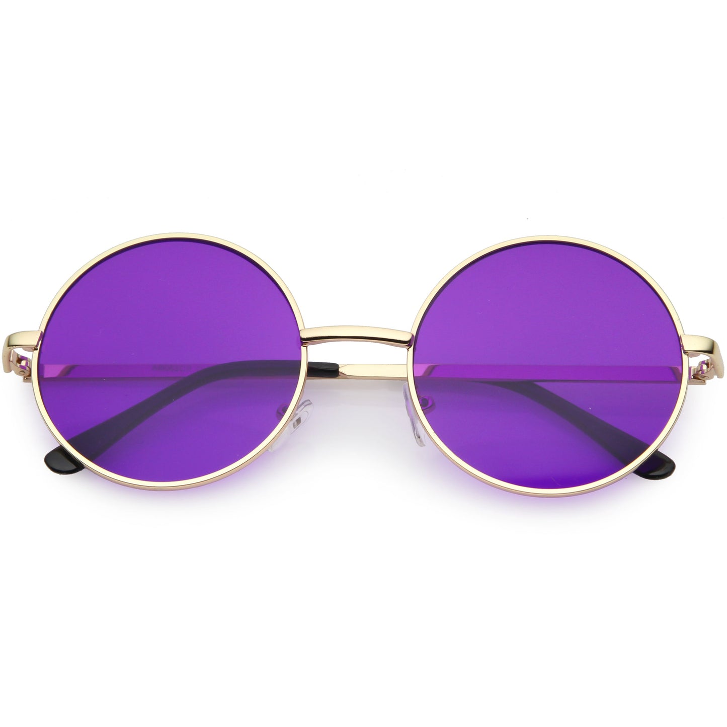 Retro Hippie Round Color Tone Metal Sunglasses 9892