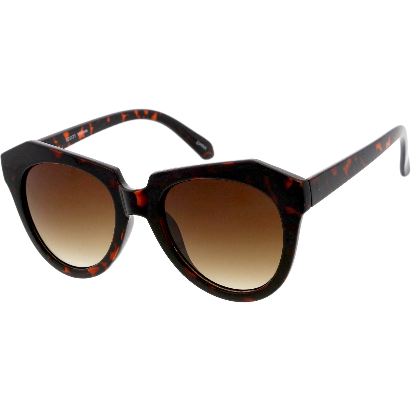 Women's Oversize Geometric Round Cat Eye Sunglasses C938