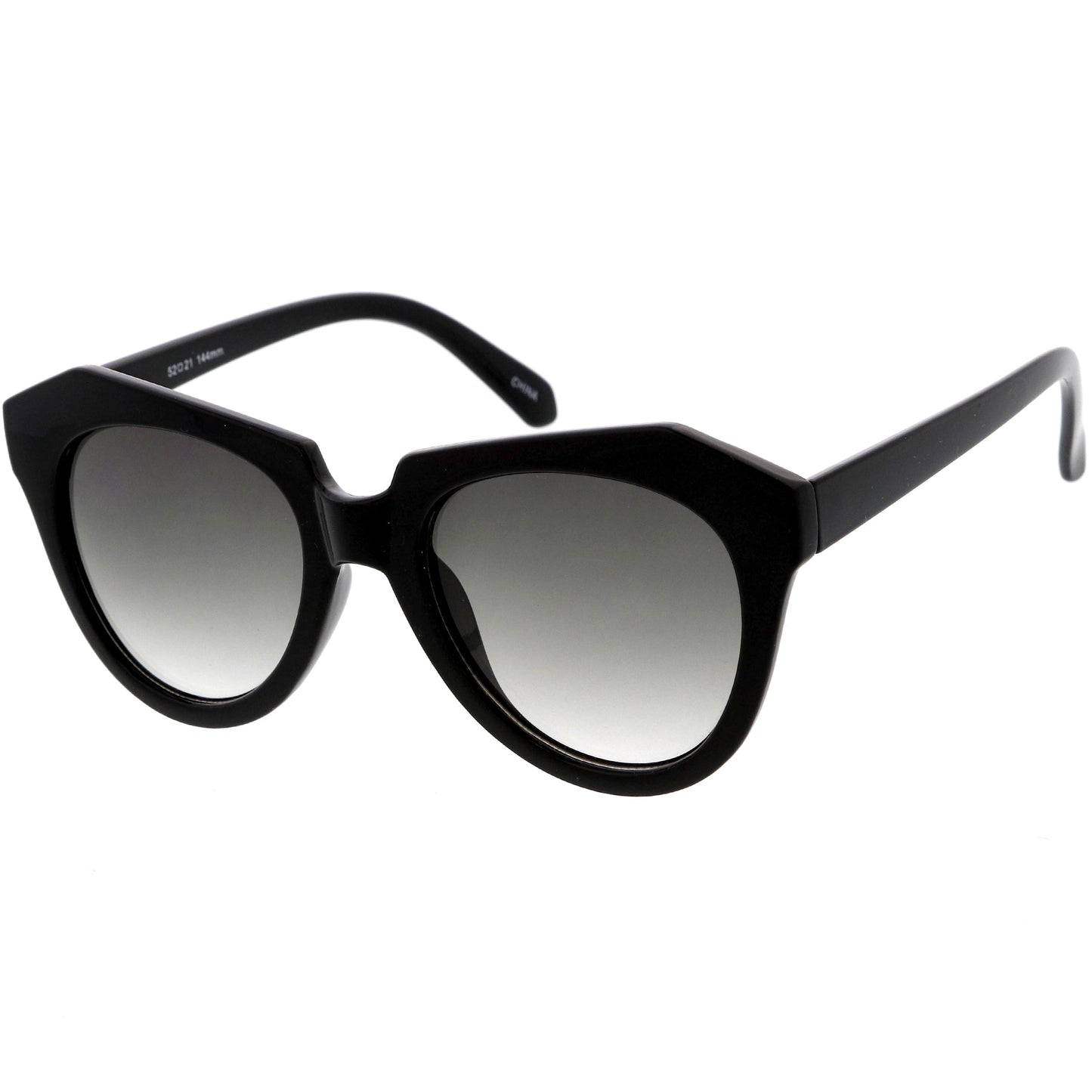 Women's Oversize Geometric Round Cat Eye Sunglasses C938