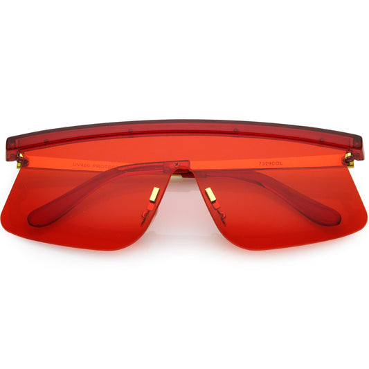 Retro Modern Blade Cut Shield Sports Sunglasses C941