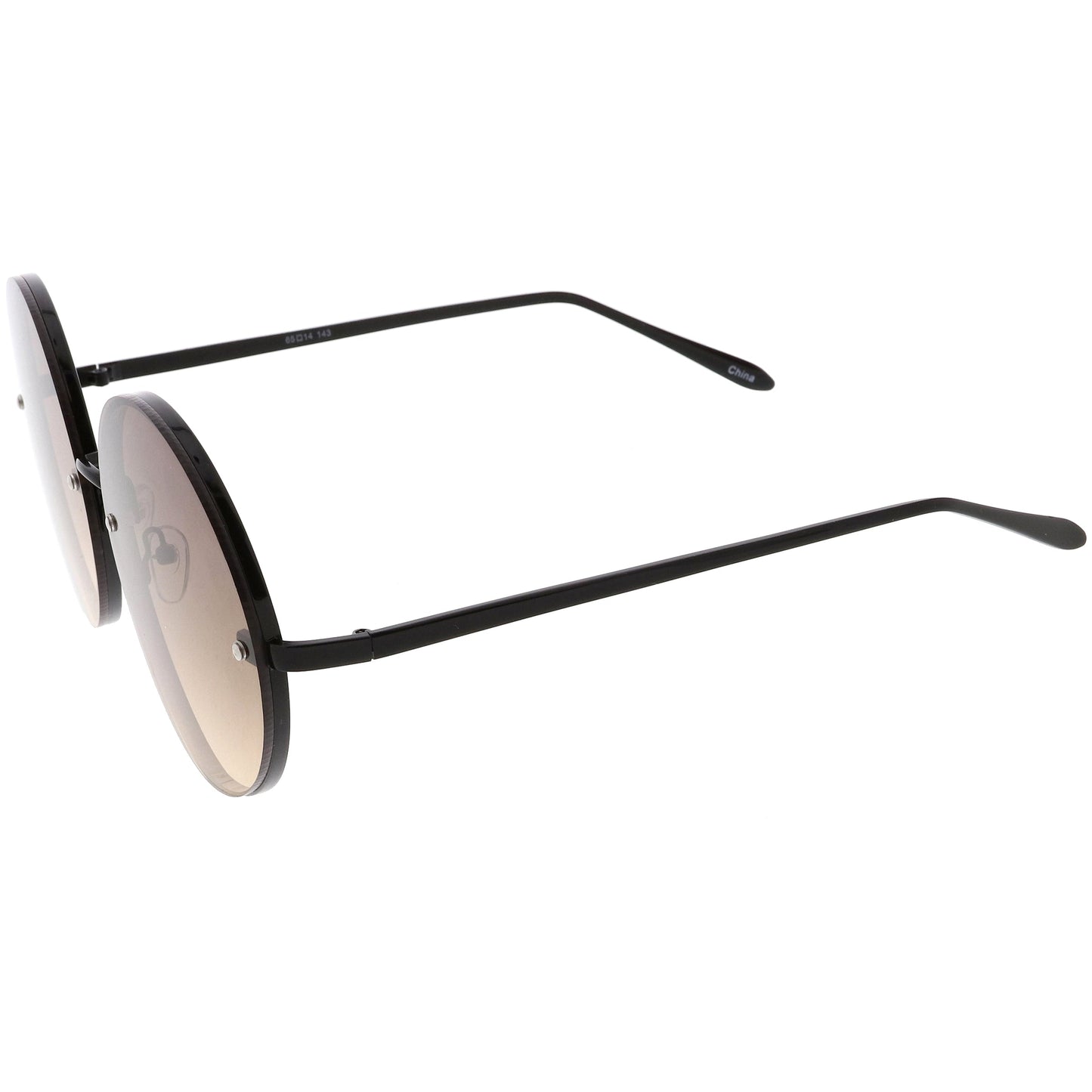 Women's Oversize Round Rimless Color Two Tone Sunglasses C985