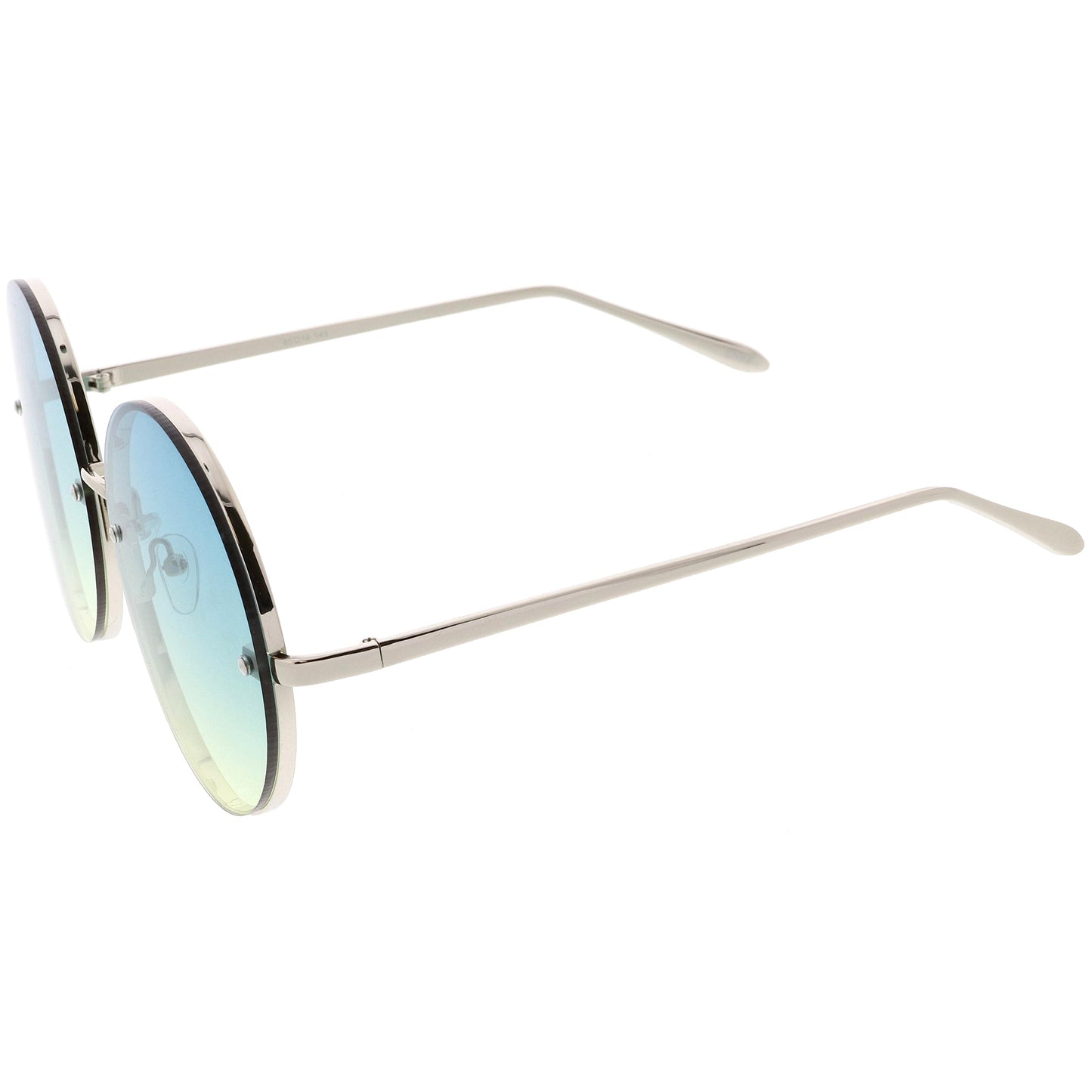 Women's Oversize Round Rimless Color Two Tone Sunglasses C985