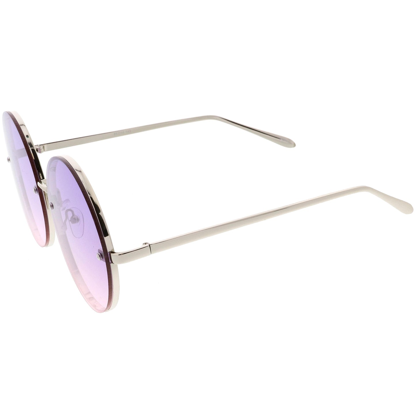 Women's Oversize Round Rimless Color Two Tone Sunglasses C985