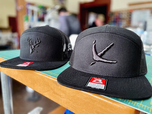 Ghost Black on Black 7 Panels Hats