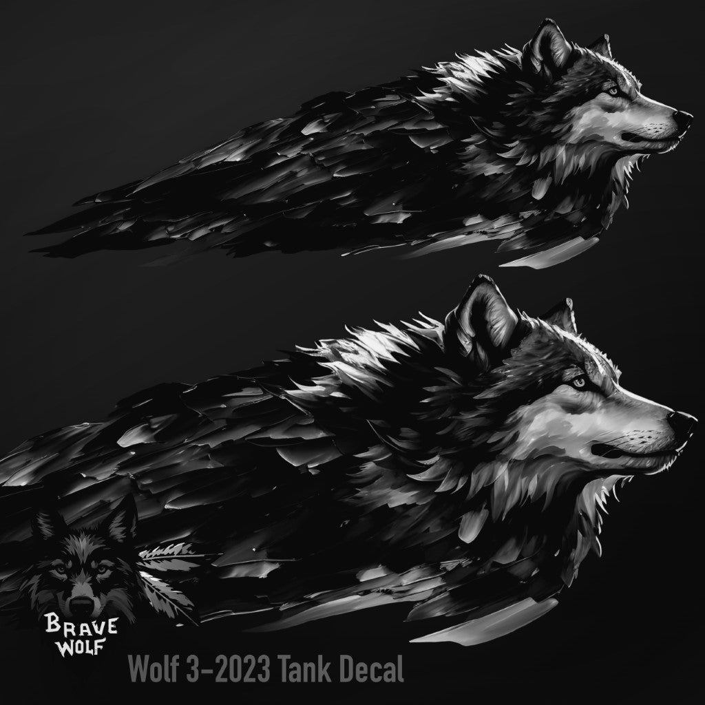 Wolf 3-2023 - Universal Tank Decal-B&W