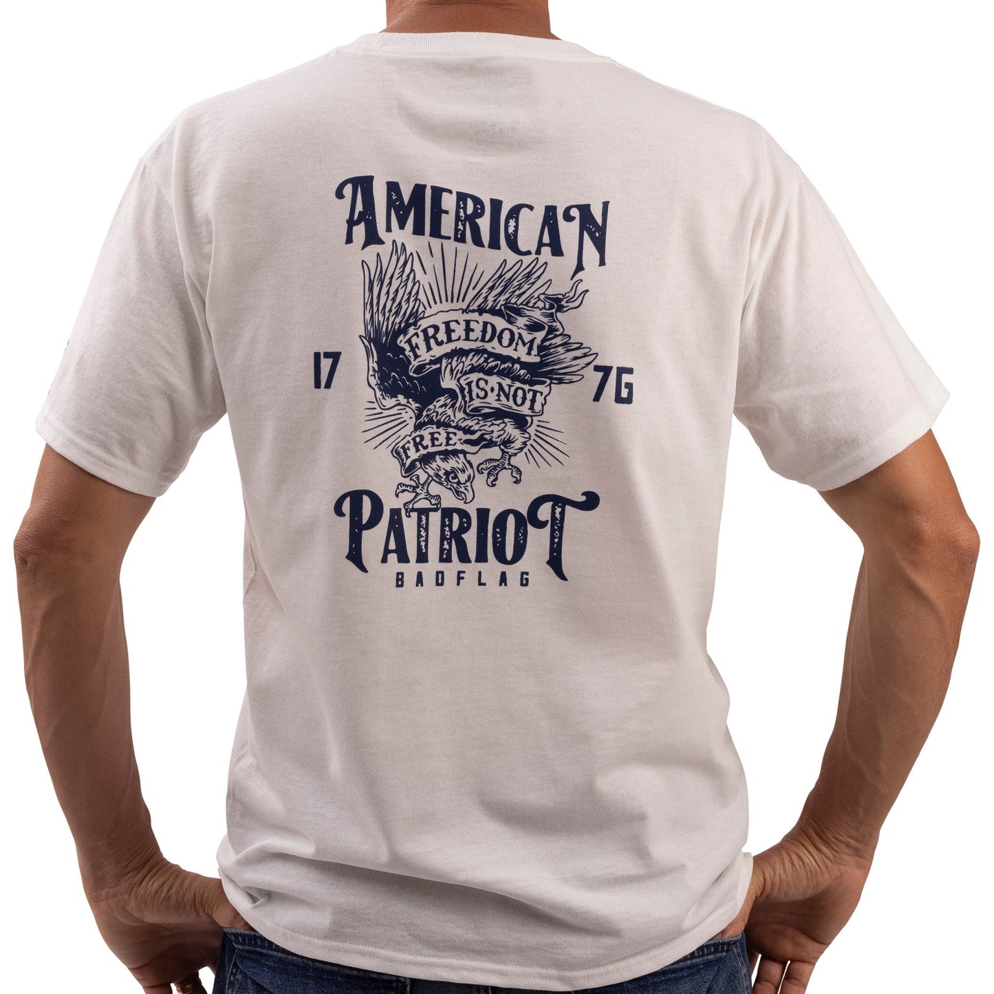 American Patriot Graphic Tee-White