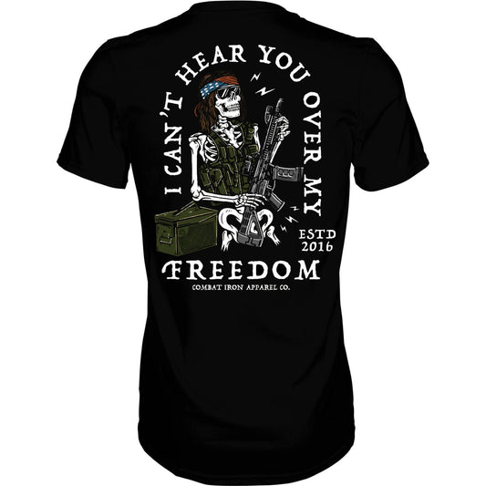 I Can't Hear You Over My Freedom AR Guitar Men's T-Shirt