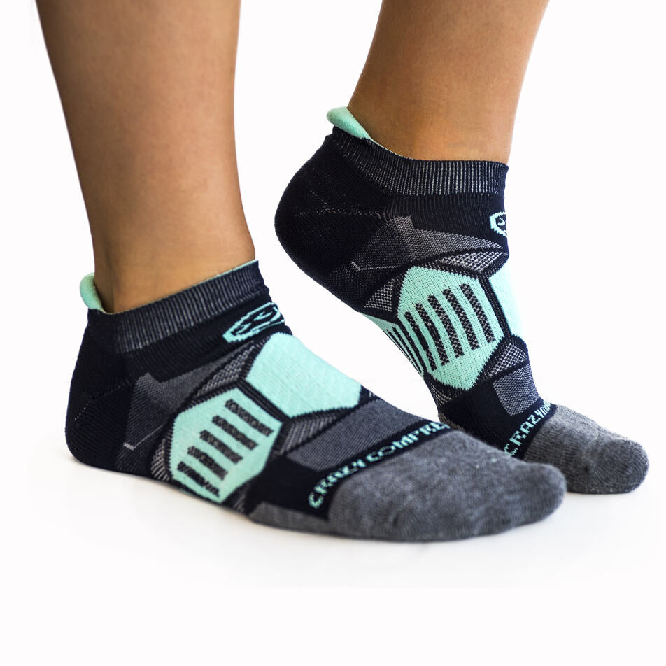 Navy & Mint - Elite Running Socks