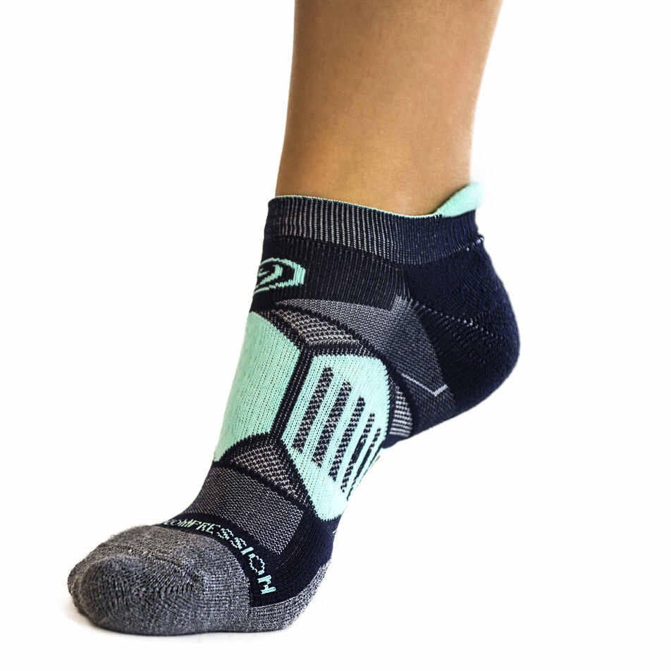 Navy & Mint - Elite Running Socks