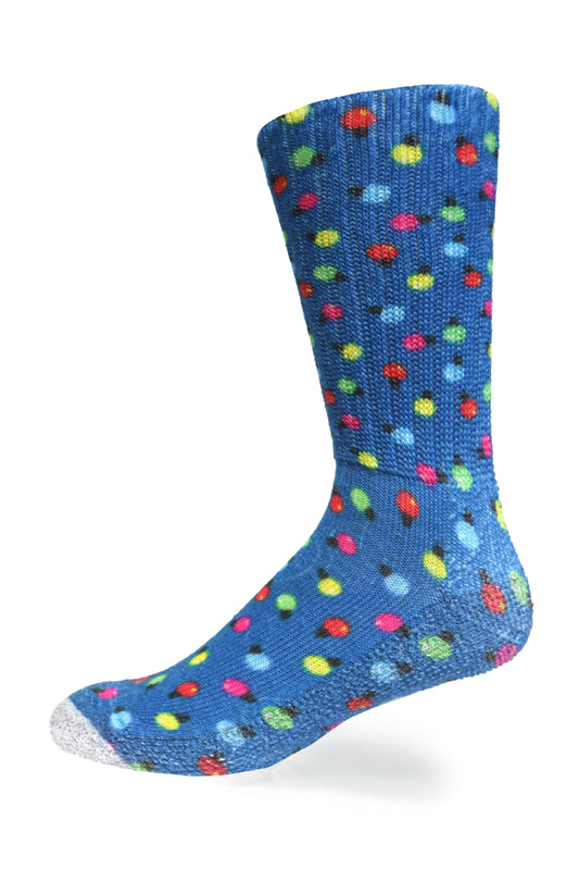 Cozy Diabetic Comfort Relax Fit String Lights Crew Socks