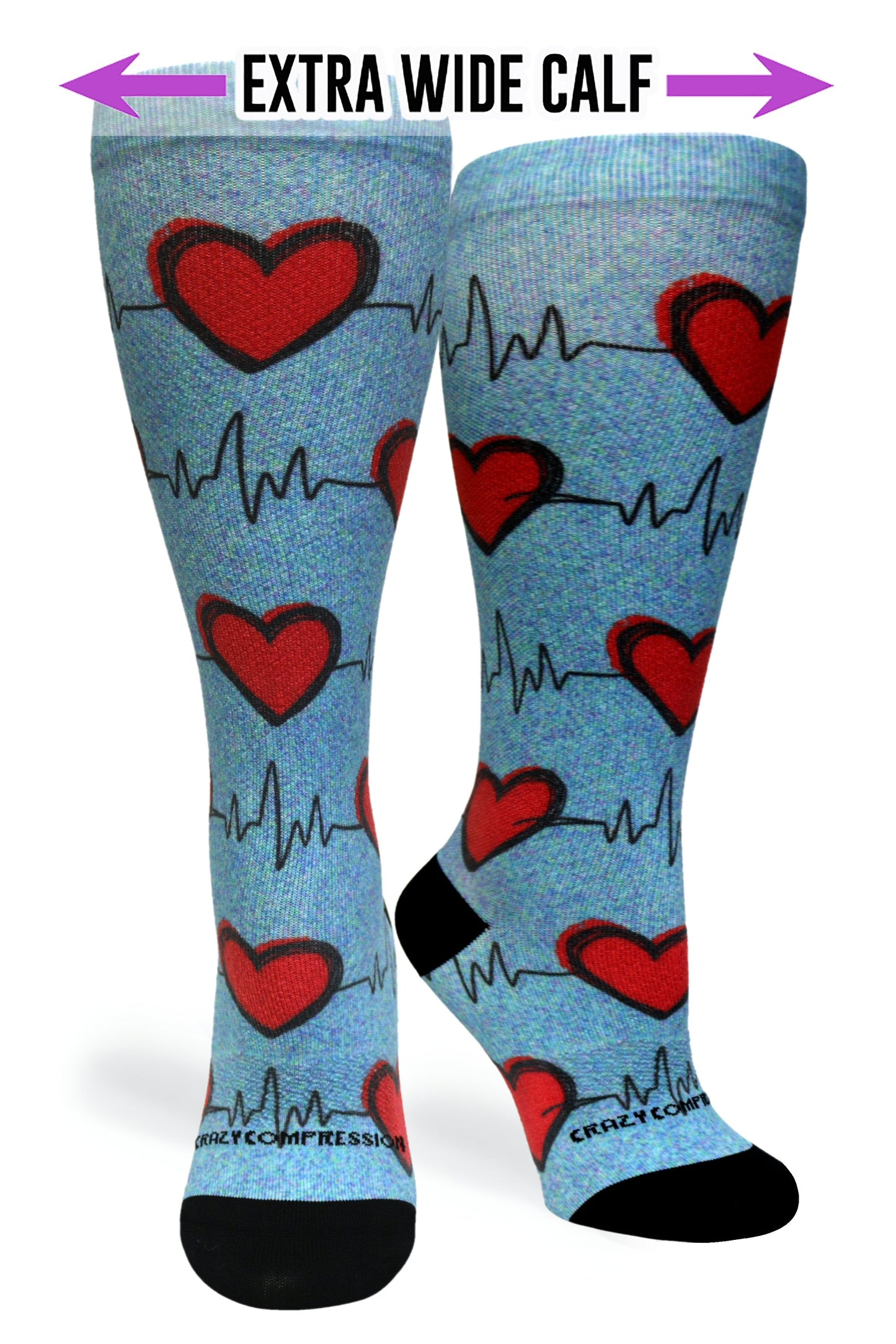 Heart Station Blue - (Standard & Extra Wide)