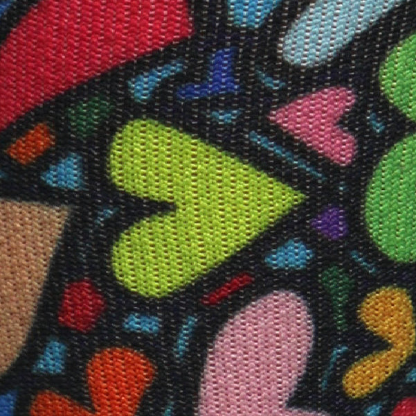 Stain Glass Hearts - (Standard & Extra Wide)