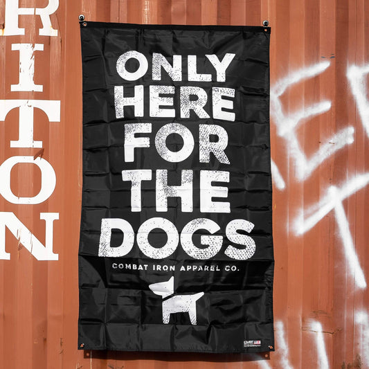 Only Here For The Dogs 3' x 5' Wall Flag