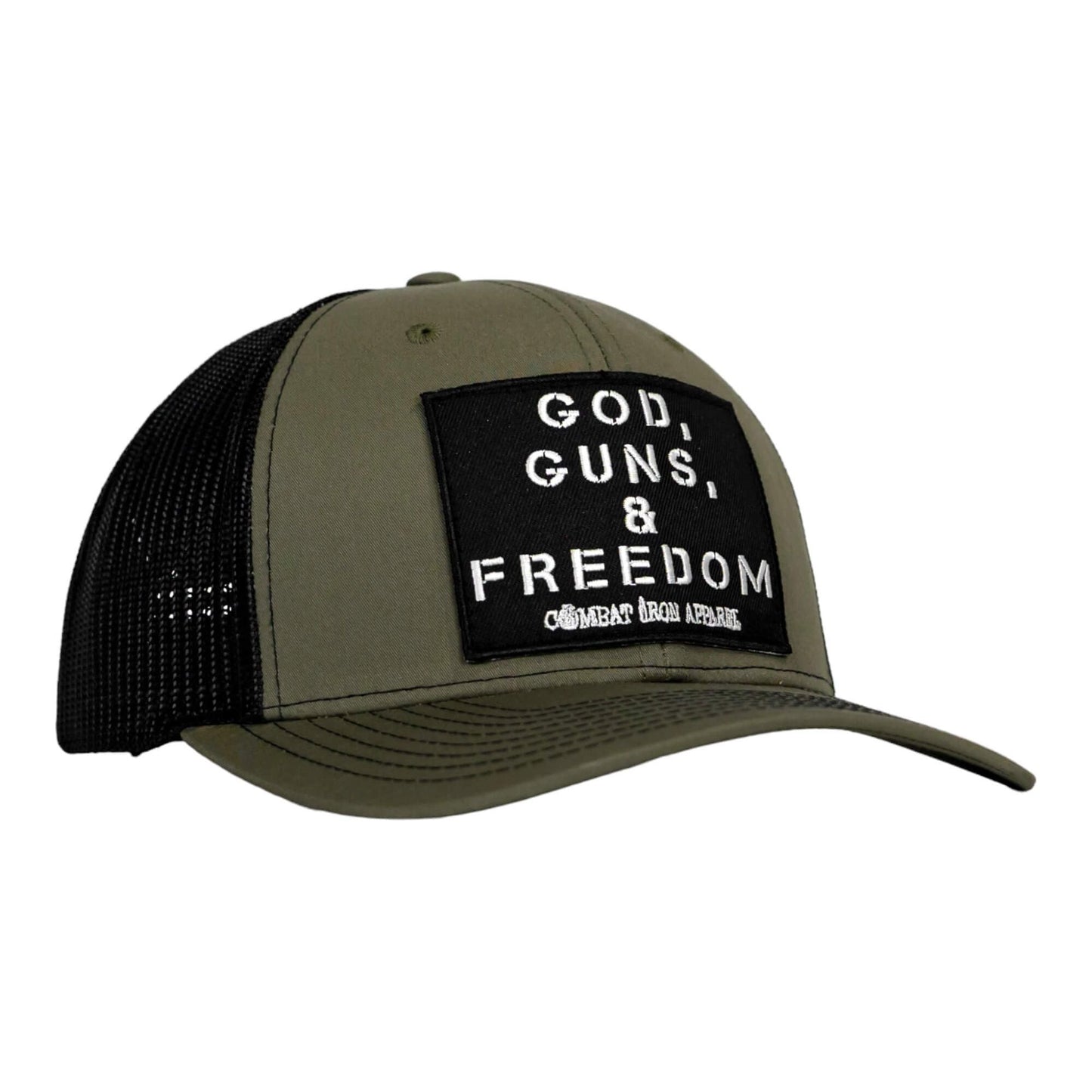 God, Guns, And Freedom Patch Mid-Profile Mesh Snapback