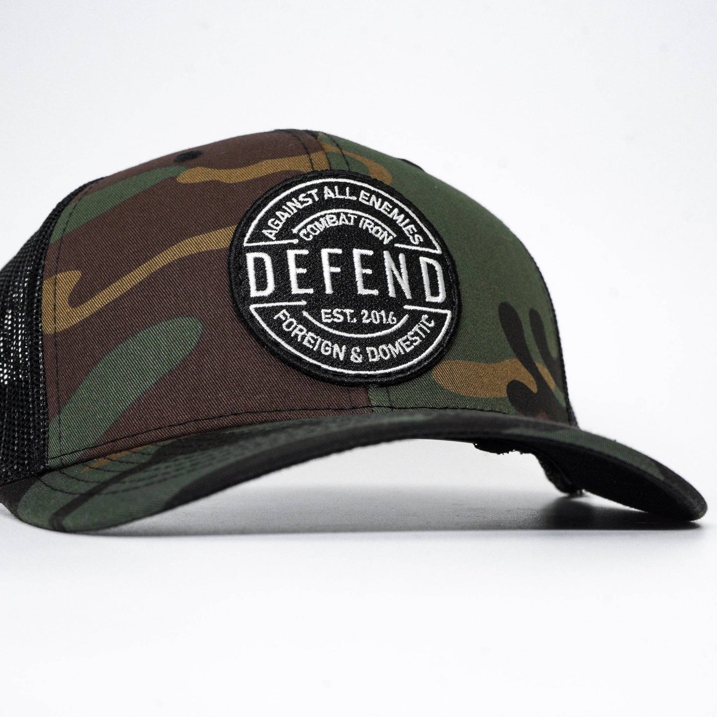 Defend Against All Enemies Foreign and Domestic Mid-Profile Mesh Snapback