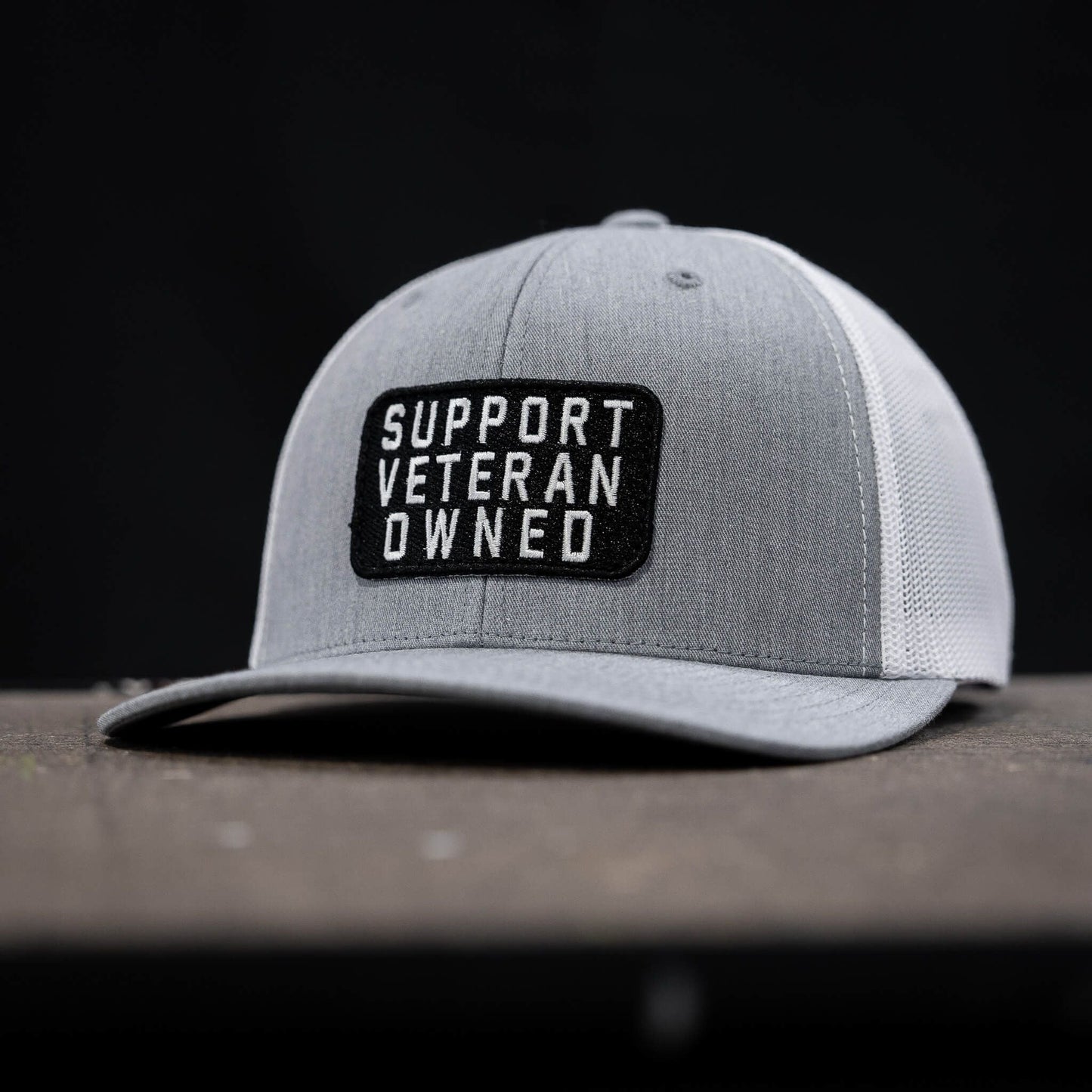 Support Veteran Owned Patch Mid-Profile Mesh Snapback