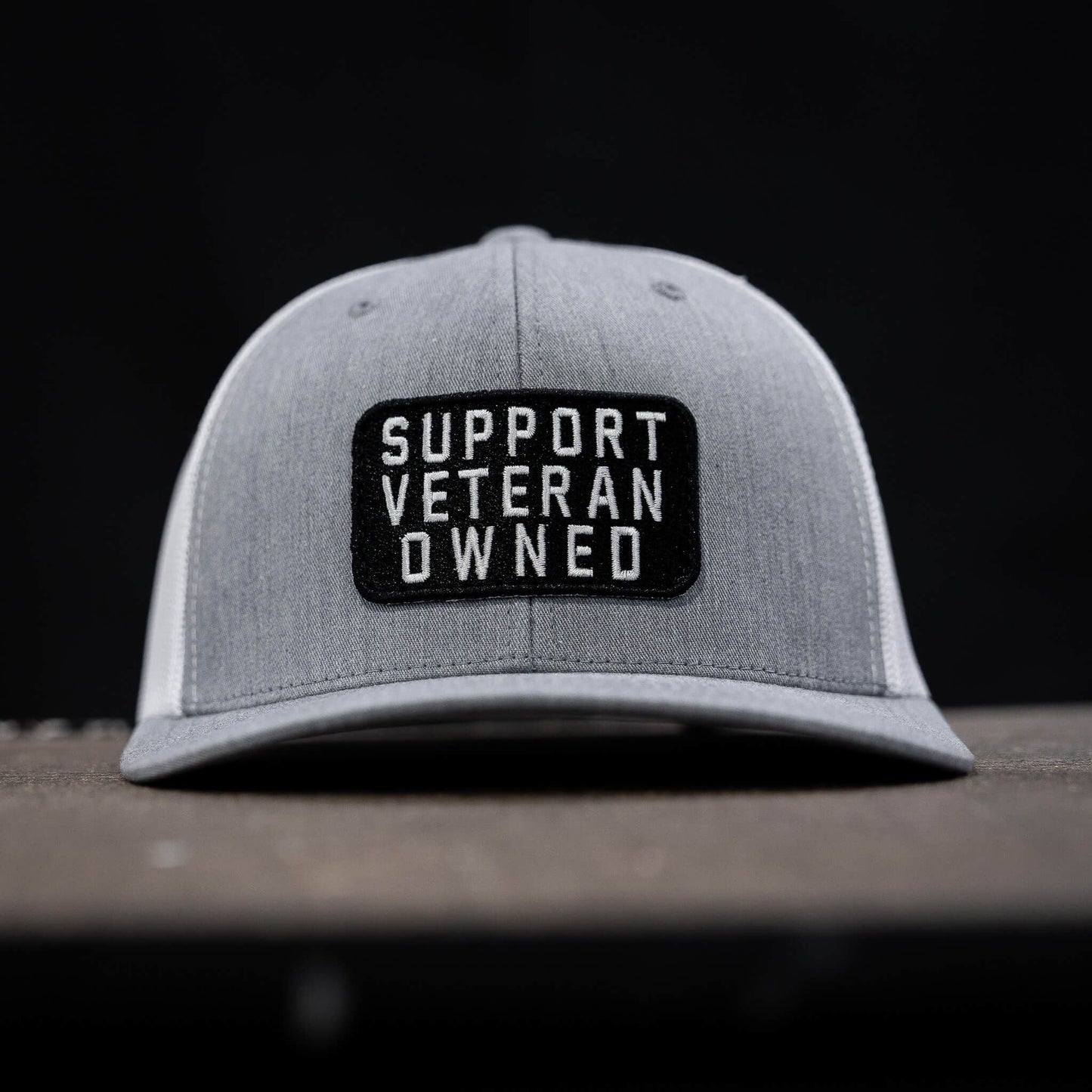 Support Veteran Owned Patch Mid-Profile Mesh Snapback